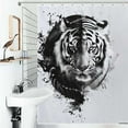 thumbnail image 1 of Shower Curtain Tiger Yin Yang Art Print Polyester Waterproof Home Ration Curtain With Hook, 1 of 4