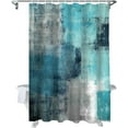 thumbnail image 1 of Shower Curtain Turquoise Modern Art Abstract Painting Shower Curtains for Bathroom Decor Teal Gray Shower Curtain Sets with Hooks Waterproof Fabric Bath Curtain Extra Long 72" X 84", 1 of 6