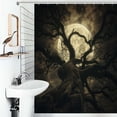 thumbnail image 1 of Shower Curtain Twisted Tree And Surreal Moon Bath Curtain Polyester Fabric Bathroom Ration With Hooks, 1 of 4
