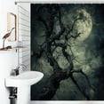 thumbnail image 1 of Shower Curtain Twisted Tree And Surreal Moon Bathroom Waterproof Polyester Home Ration Curtain With Hook, 1 of 4