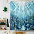 thumbnail image 1 of Shower Curtain, Underwater World Coral Seaweed Waterproof Shower Curtain Set with Hooks for Bathroom Showers,Stalls and Bathtubs,72x72In Seafloor Ocean Life Fish, 1 of 9