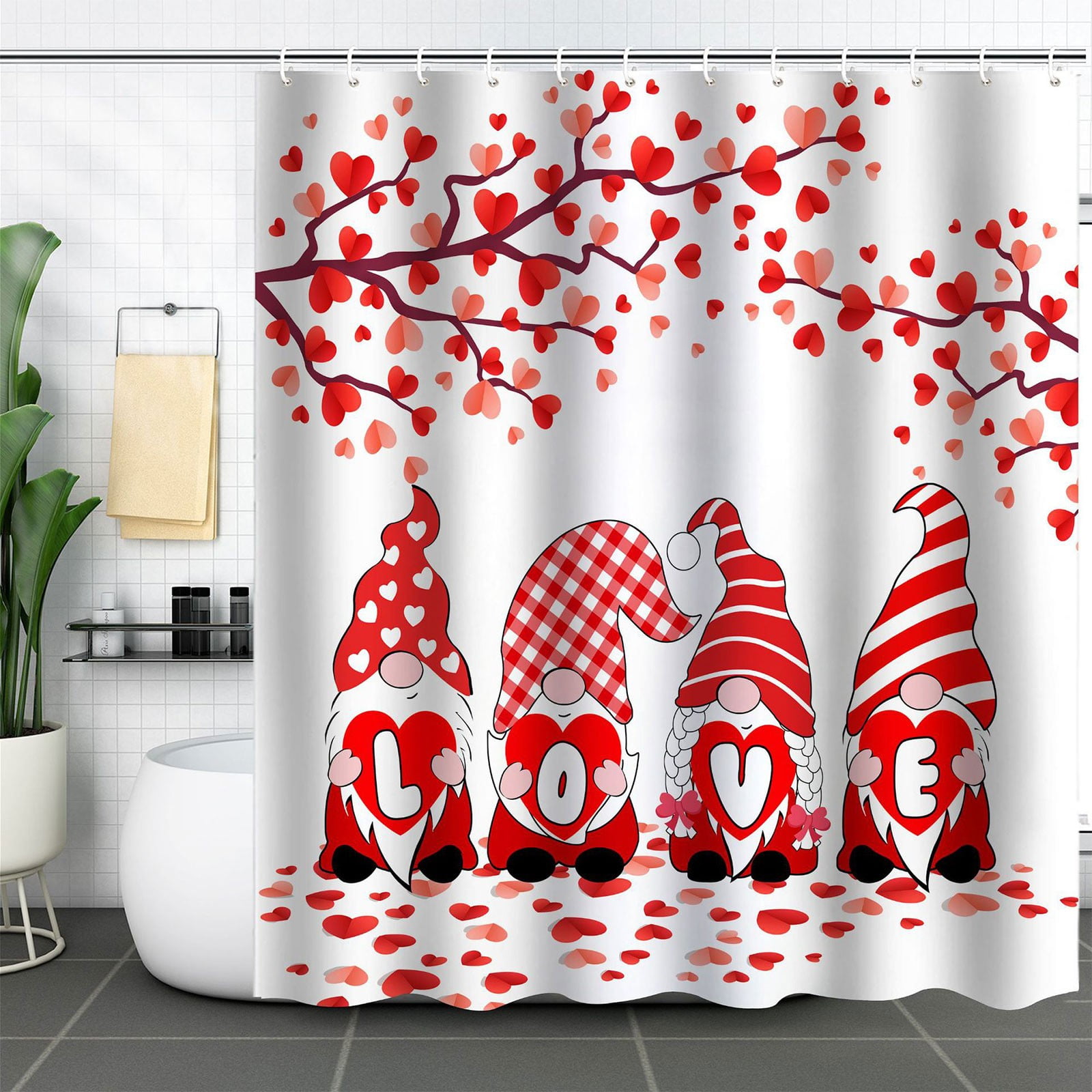 Shower Curtain Valentine's Day Shower Curtains For Bathroom Lovers
