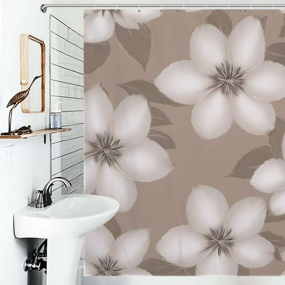 Shower Curtain Vintage Floral Pattern-2 Bathroom Waterproof Polyester Home Ration Curtain With Hook
