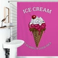 thumbnail image 1 of Shower Curtain Waffle Cone Ice Cream Is Always A Good Idea Bathroom Waterproof Polyester Home Ration Curtain With Hook, 1 of 4