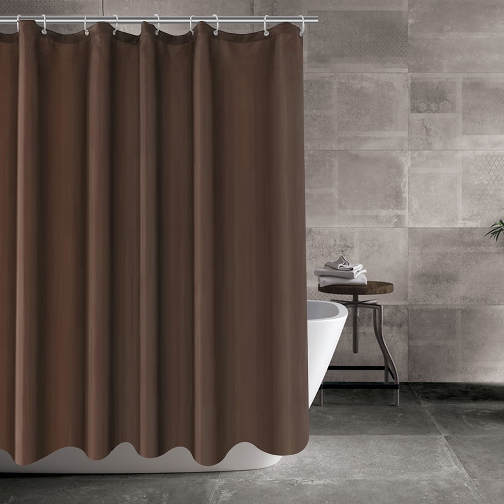 Shower Curtain Water Repellent Heavy Duty Flat Weave Fabric Shower