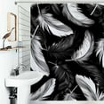 thumbnail image 1 of Shower Curtain Watercolor Bright Plumage Polyester Waterproof Home Ration Curtain With Hook, 1 of 4