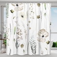 thumbnail image 1 of Shower Curtain Watercolor Flower Shower Curtain Sets - Spring Beige Floral Shower Curtains for Bathroom Washable，Minimalist Modern Fabric Cloth with Hooks Washable，72 x 72, 1 of 6