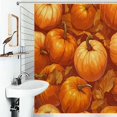thumbnail image 1 of Shower Curtain Watercolor Pumpkins Bath Curtain Polyester Fabric Bathroom Ration With Hooks, 1 of 4