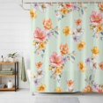 thumbnail image 1 of Shower Curtain Watercolor Spring Floral Shower Curtains for Bathroom Decor, Waterproof Polyester Shower Curtain Set with Hooks, Small Stall Size 36" x 72" Flowers Petals Green, 1 of 9