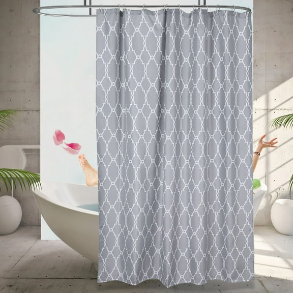 Shower Curtain Waterproof 70x70 Inches Bathroom Shower Drape Liner Print Polyester Fabric Bathroom Curtain w/ 12 Hooks for Bathtub Shower Stall