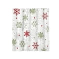 thumbnail image 1 of Shower Curtain Waterproof High-Density Polyester with 12 Hooks - No-Drill Installation, Reinforced Grommets, Quick-Dry, Hotel Bathroom Use, 1 of 6
