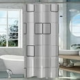 thumbnail image 1 of Shower Curtain Waterproof Mildew Resistant, Quick Dry Fabric Bathroom Curtain for Wet Dry Separation, Modern Textured Bath Curtain with Hooks Machine Washable Hotel Quality Liner, Standard Size Decor, 1 of 2