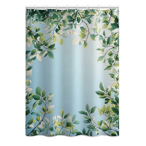 Shower Curtain Waterproof Polyester Fabric 59"x79" Bathroom Bathtub Decoration Curtains with 16 Hooks Machine Washable