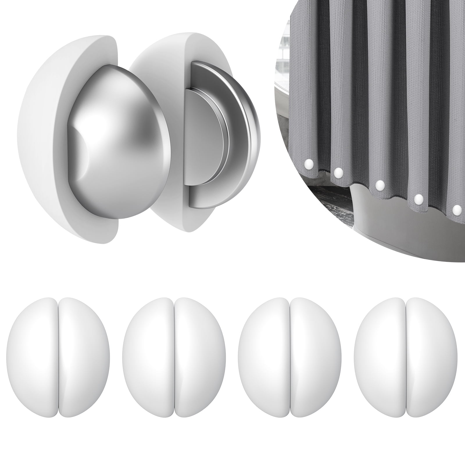Shower Curtain Weights, Never Rust Shower Curtain Magnets, Silicone ...
