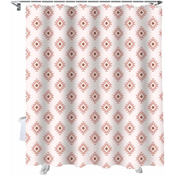 Shower Curtain Western Aztec Shower Curtains for Bathroom Decor Abstract Pattern Geometric Shower Curtain Sets with Hooks Waterproof Fabric Bath Curtain Standard 72" X 72"