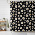 thumbnail image 1 of Shower Curtain White Daisy Shower Curtains for Bathroom Decor, Waterproof Polyester Shower Curtain Set with Hooks, Standard Size 72" x 72" Spring Flower Black, 1 of 9