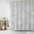 thumbnail image 1 of Shower Curtain White Dandelion Shower Curtains for Bathroom Decor, Waterproof Polyester Shower Curtain Set with Hooks, Extra Long 72" x 84" Gray, 1 of 9