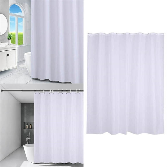 Shower Curtain, White Polyester Shower Curtain, Modern Minimalist Plain Color PEVA Shower Curtain Hotel Bathroom Curtain Door Curtain Partition Peva