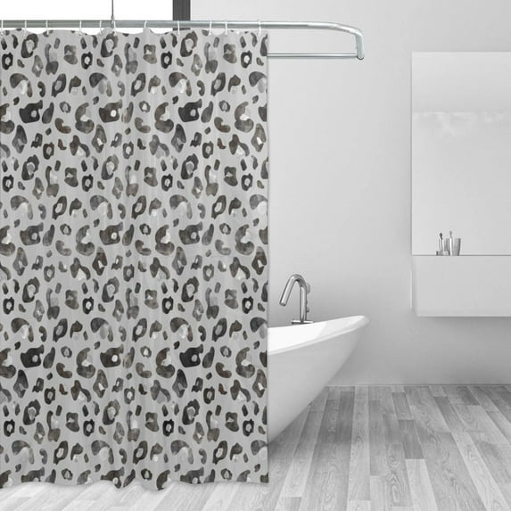 Shower Curtain, Wild Animal Leopard Print Washable Shower Curtain for Bathroom, Waterproof Bathroom Shower Curtain Set with Hooks Long Shower Curtain 72x72in Home Decor