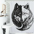 thumbnail image 1 of Shower Curtain Wolf Yin Yang Art Print Bath Curtain Polyester Fabric Bathroom Ration With Hooks, 1 of 4