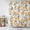thumbnail image 1 of Shower Curtain Yellow Floral Shower Curtains for Bathroom Decor, Waterproof Polyester Shower Curtain Set with Hooks, Small Stall Size 36" x 72" Watercolor Wildflowers, 1 of 9