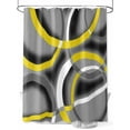 thumbnail image 1 of Shower Curtain Yellow Grey Shower Curtains for Bathroom, Waterproof Polyester Shower Curtain Set with Hooks, Small Stall Size 36" x 72" Abstract Geometric Circle, 1 of 6