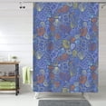thumbnail image 1 of Shower Curtain, colourful seashells Waterproof Fabric Plastic Shower Curtain, Drying Fast Bathroom Curtain with 9 Buttonholes, Ruffle Shower Curtain 60x72in, 1 of 8