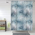 thumbnail image 1 of Shower Curtain, enchanted winter snowflake holly Waterproof Fabric Plastic Shower Curtain, Drying Fast Bathroom Curtain with 9 Buttonholes, Ruffle Shower Curtain 60x72in, 1 of 8
