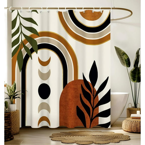 Shower Curtain for Bathroom Boho Modern Aesthetic Decorative Waterproof Unique Art Chic Print Design Cortinas de Bao