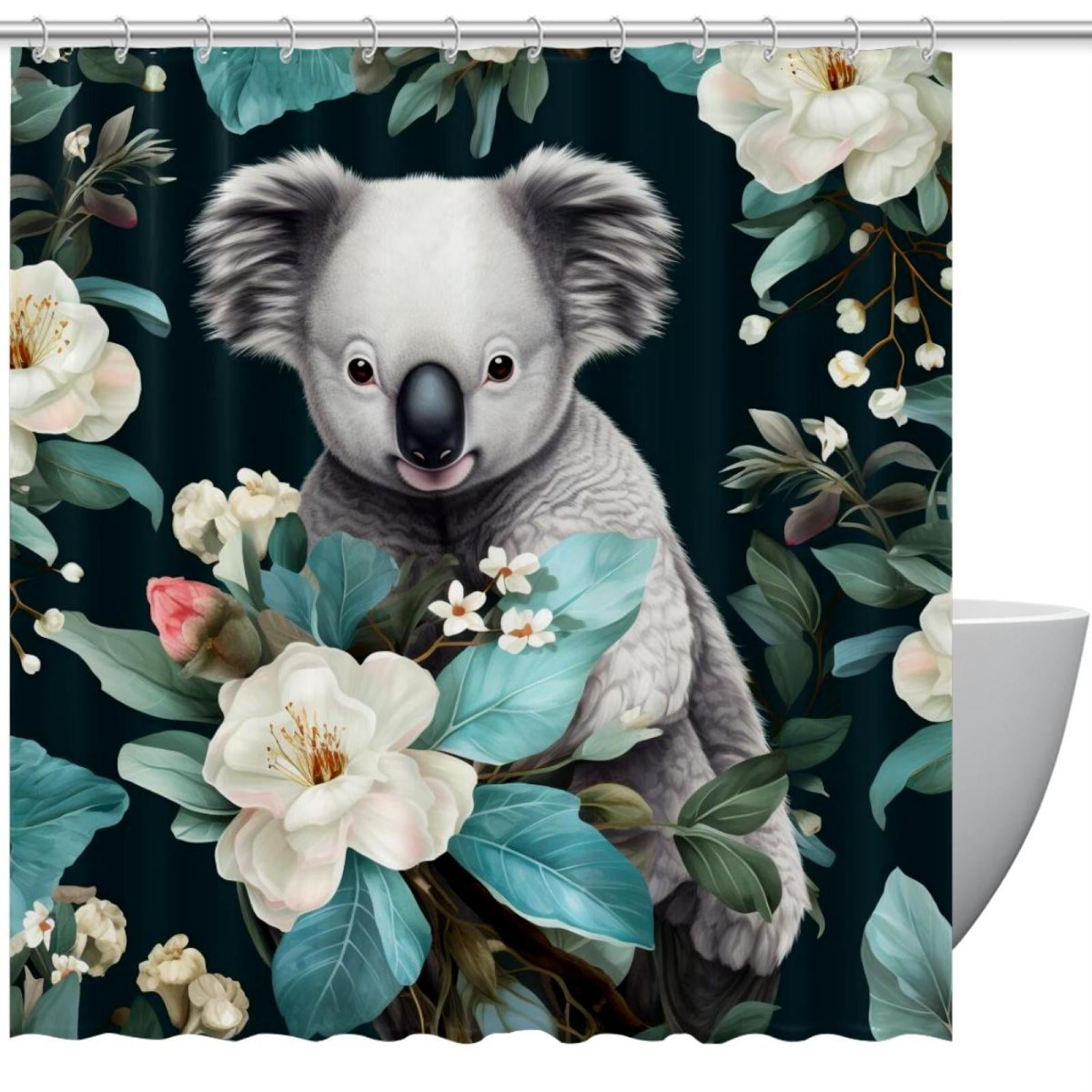 Shower Curtain for Bathroom Decor, Koala Baby Animal Prints Waterproof