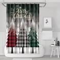 thumbnail image 1 of Shower Curtain for Bathroom Merry Christmas Buffalo Plaid Tree Bathroom Curtain Waterproof Fun Shower Curtain Hooks Included,72x72Inch, 1 of 5