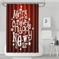 thumbnail image 1 of Shower Curtain for Bathroom Red Christmas Happy New Year Shower Curtains Waterproof Funny Bath Curtain Hooks Included,72x72Inch, 1 of 5