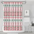 thumbnail image 1 of Shower Curtain for Bathroom Red Christmas Shower Curtains Waterproof Modern Bath Curtain Hooks Included,72x72Inch, 1 of 1