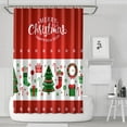 thumbnail image 1 of Shower Curtain for Bathroom Red Green Winter Rustic Tree Merry Xmas Shower Curtains Durable Vintage Bath Curtain Hooks Included,72x72Inch, 1 of 5