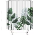thumbnail image 1 of Shower Curtain for Bathroom Tropical Leaves Plant Pattern Shower Curtain Waterproof Polyester Fabric Bath Curtain 71''''×71'''' (B), 1 of 3