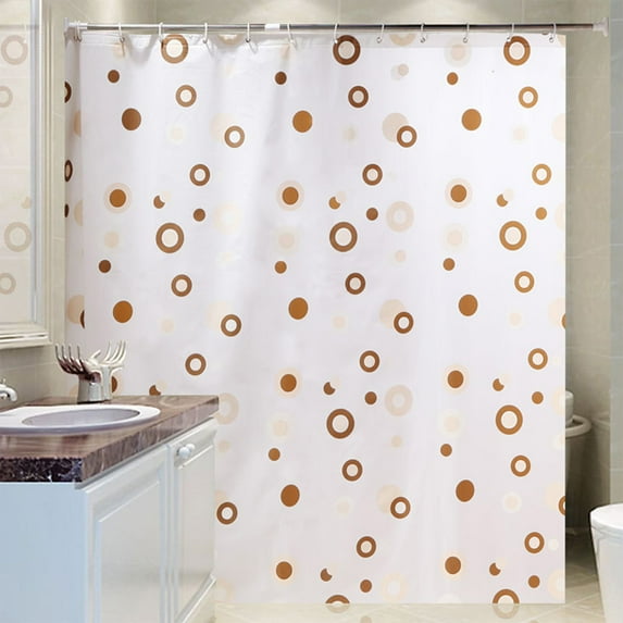 Shower Curtain for Bathroom White Polyester Waterproof Modern Long Bath Curtain, 1 Piece, Includes 10 Hooks, 59x71in or 47x79in