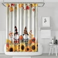 thumbnail image 1 of Shower Curtain for Bathroom Wooden Gnome Fall Maple Leaf Bathroom Curtain Durable Funny Shower Curtain Hooks Included,72x72Inch, 1 of 5
