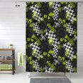 thumbnail image 1 of Shower Curtain, halloween skull Pattern Waterproof Fabric Plastic Shower Curtain, Drying Fast Bathroom Curtain with 9 Buttonholes, Ruffle Shower Curtain 60x72in, 1 of 8