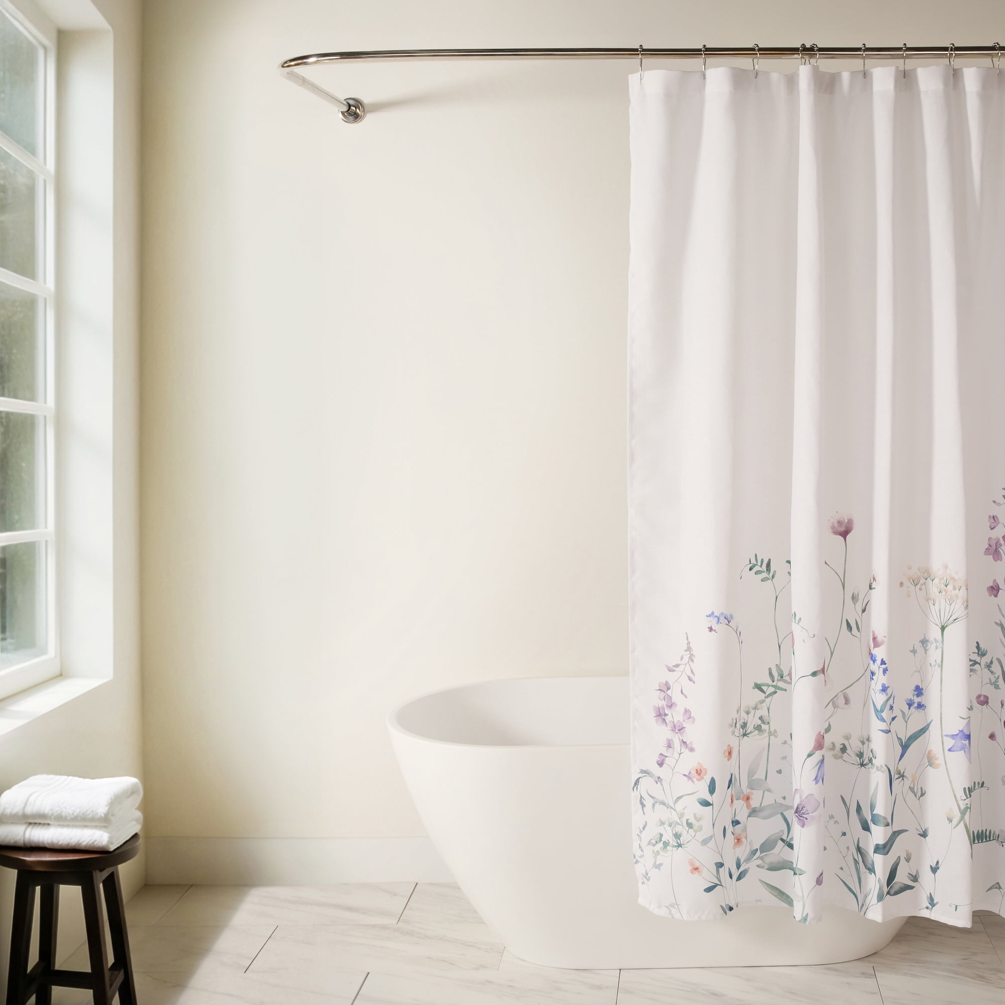 Shower Curtain in Floral Patterns