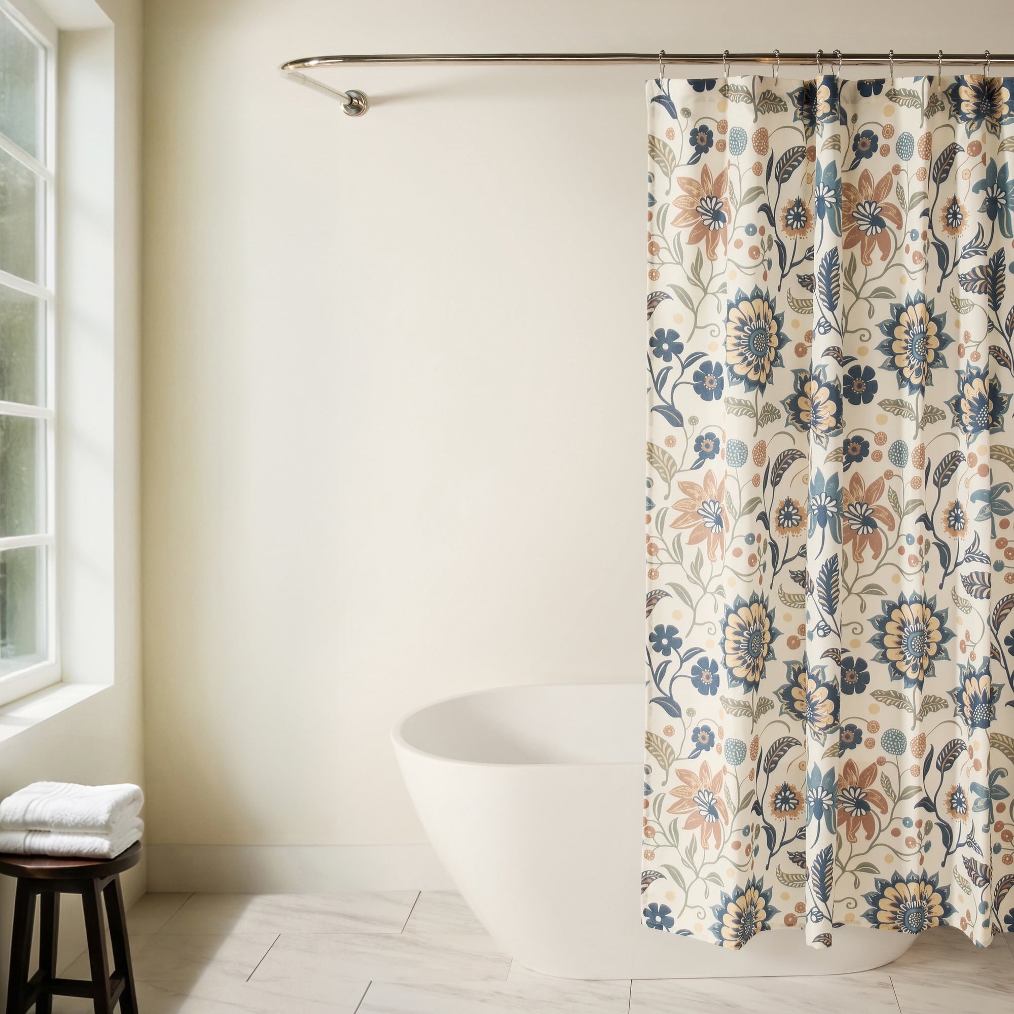 Shower Curtain in Floral Patterns