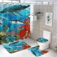 thumbnail image 1 of Shower Curtain set Bathroom Rugs Set of 4, Horse Flowers Bath Mat Shower Curtain with Hooks Toilet Lid Cover Bathroom Decor Accessories for Tub Home Hotel Farmhouse, 1 of 8
