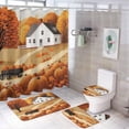 thumbnail image 1 of Shower Curtain sets and Bath Mat Set, Christmas Tree Plaid Pattern Printed on Shower Curtain and Bath Mat Set, Ideal for Bathroom Apartment RV College Dorm, 72 x 72 inches, 1 of 8