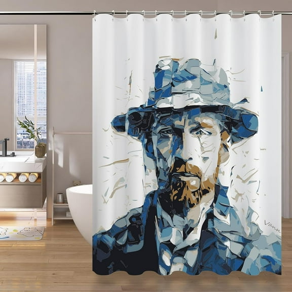 Shower Curtain with 12 Hooks Waterproof Curtain for Bathroom Modern Art Floral Polyester Fabric Abstract Shower Curtains 72x72