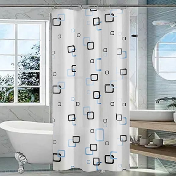 Shower Curtain with Hooks72*72 Inch with 12 Metal Rolling Rings, Weighted Hem, Rust-Proof Grommets,Cute Fabric Bathroom Shower Curtain Set