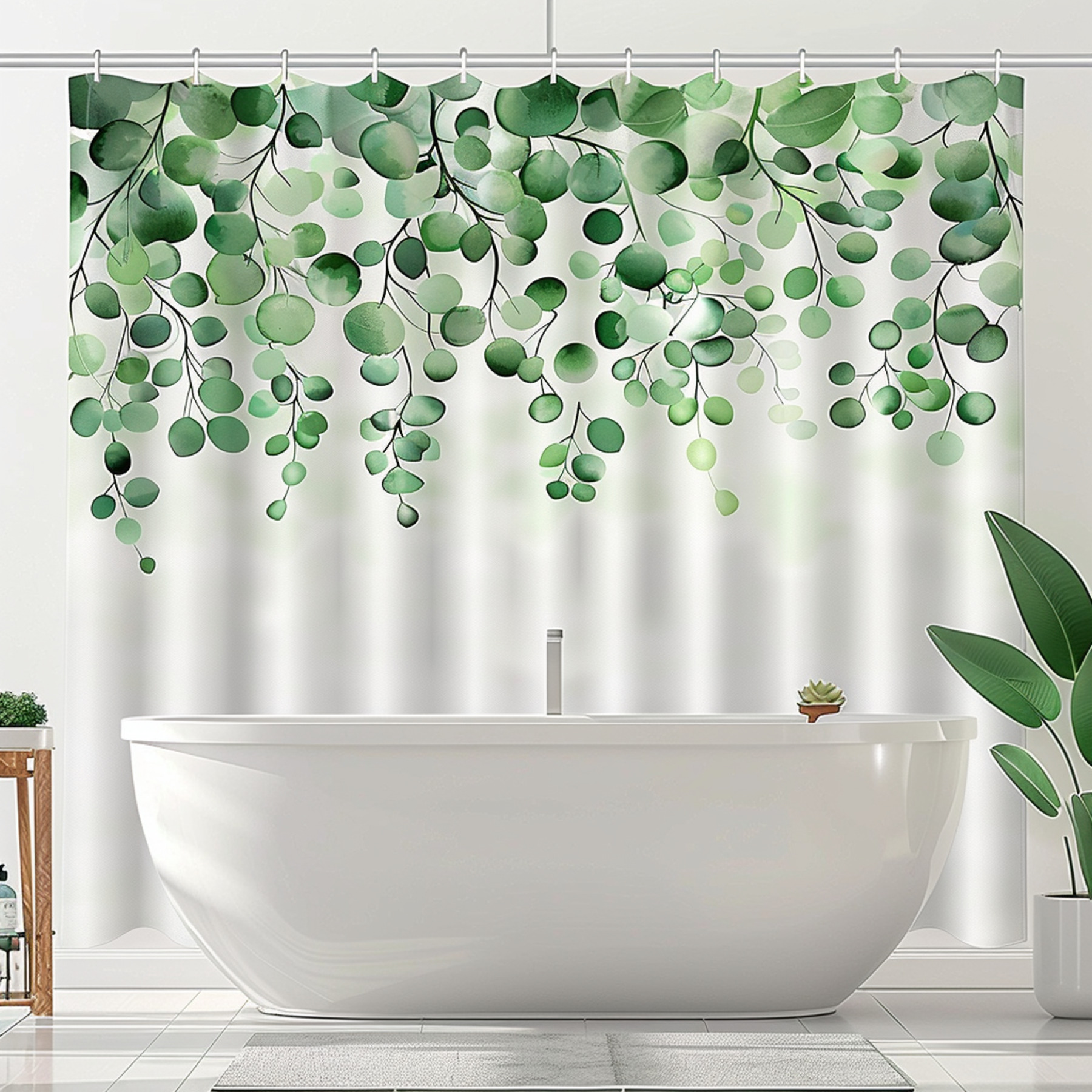 Shower Curtain with Nature Inspired Design Refresh Your Bathroom Decor ...