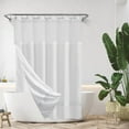 thumbnail image 1 of Shower Curtain with Snap-in Liner, Sheer Window, with Hooks Included,with Magnets,71" Wx72" H, 1 of 6