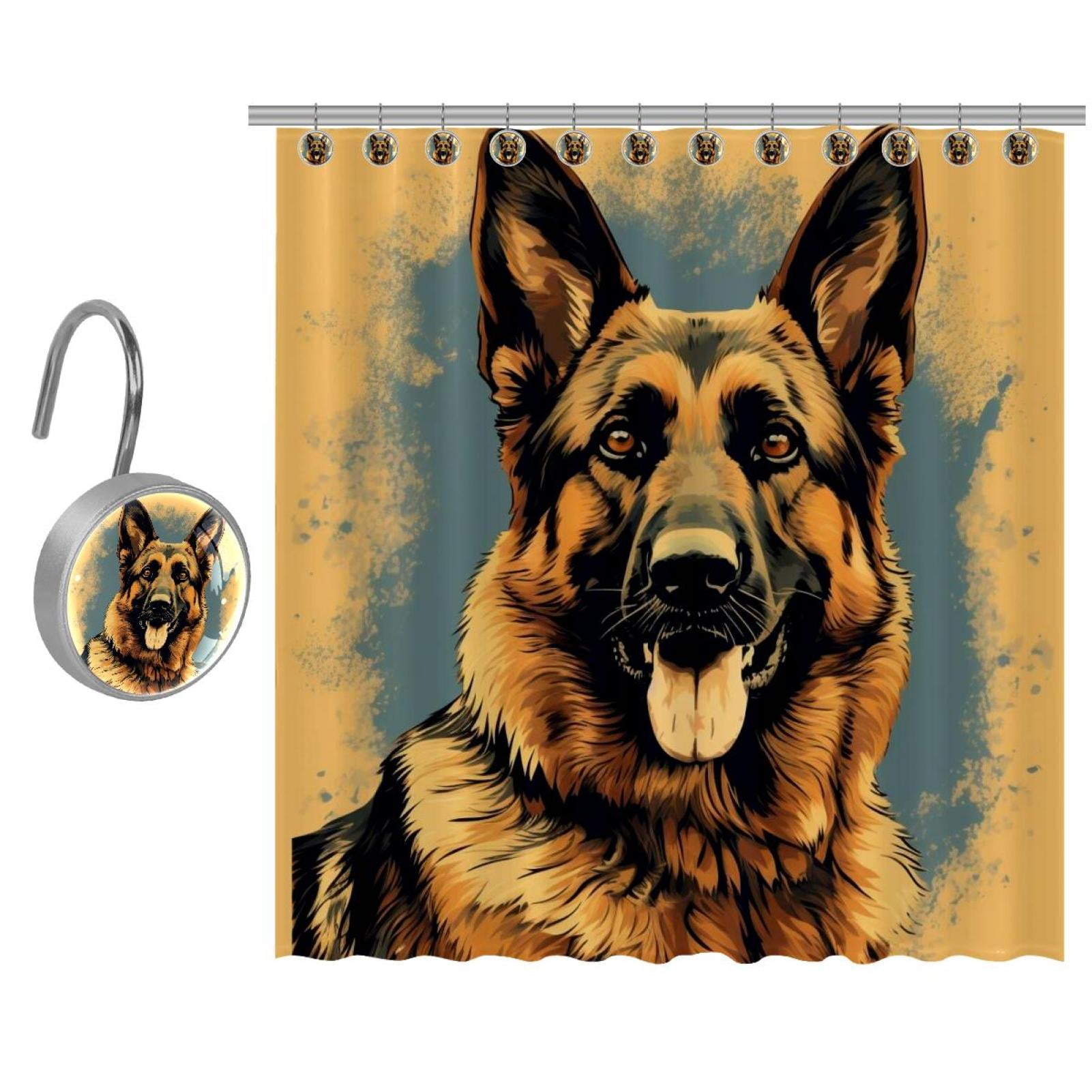 Shower Curtain with Stainless Steel Hooks Sheepdog Shower Curtains 66