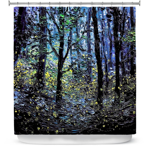 Shower Curtains 70" x 73" from DiaNoche Designs by Aja Ann - Fireflies