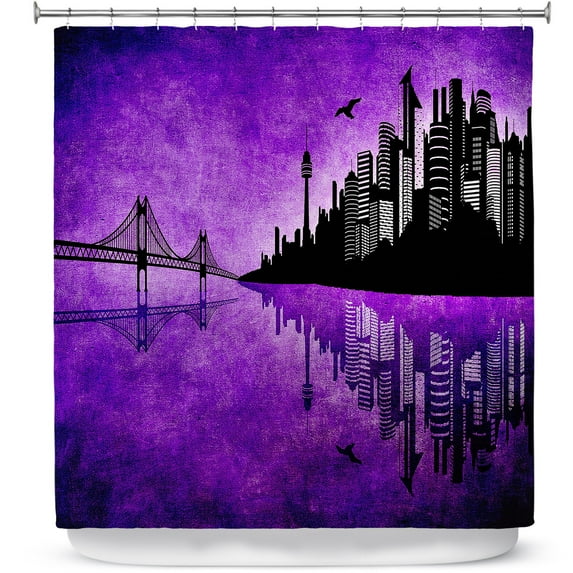 Shower Curtains 70" x 73" from DiaNoche Designs by Angelina Vick - Hubris Manking Violet