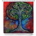 thumbnail image 1 of Shower Curtains 70" x 73" from DiaNoche Designs by Ann-Marie Cheung - Green Tree, 1 of 1